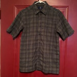 George Men's Microfiber Woven Button Up Short Sleeve Shirt Size Small (34-36)